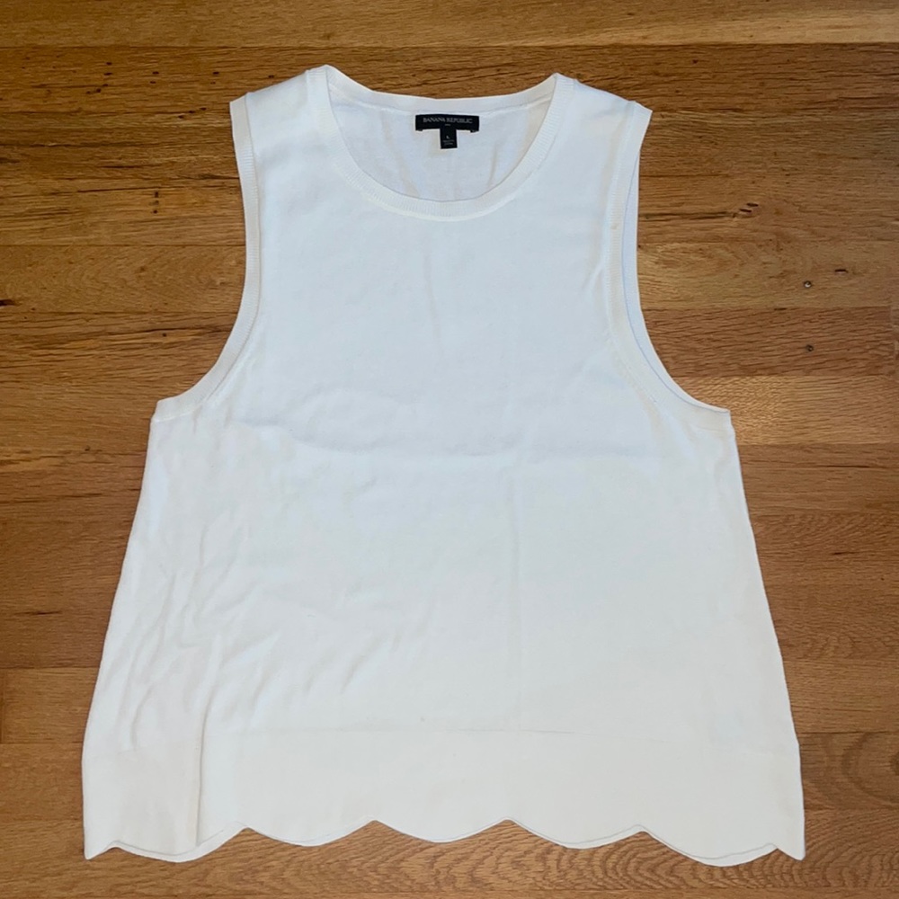 Banana Republic White top Large